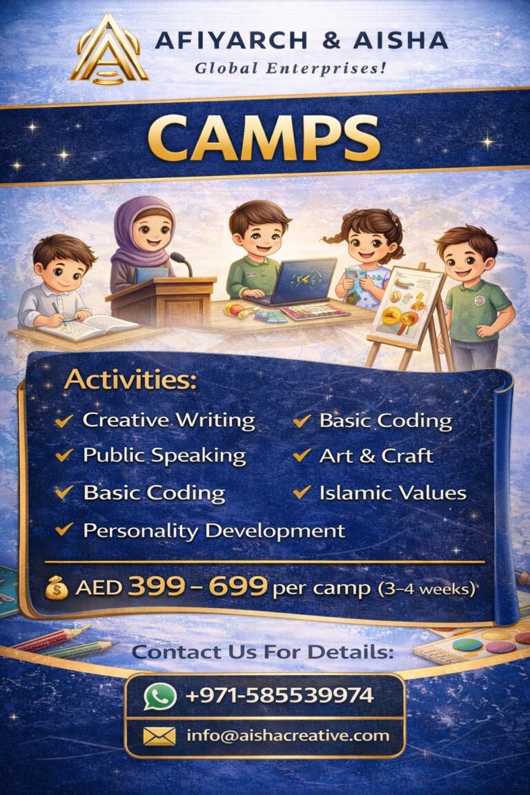 🌟 Aisha Creative Special Skill Camps