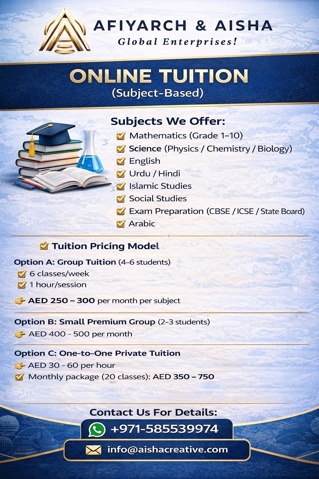 ONLINE TUITION (Subject-Based)